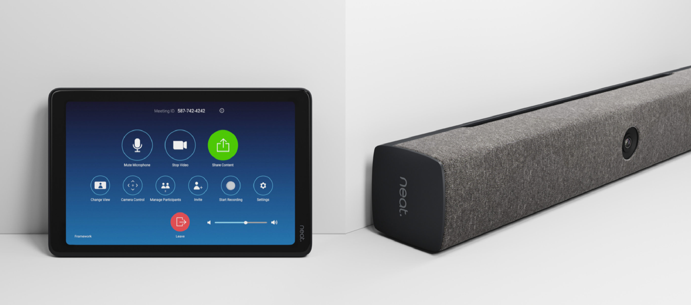 Image showing neat bar and neat pad with a wall in the background