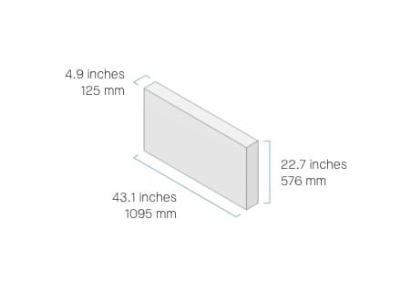 Technical illustration of neat board specs weight dimensions